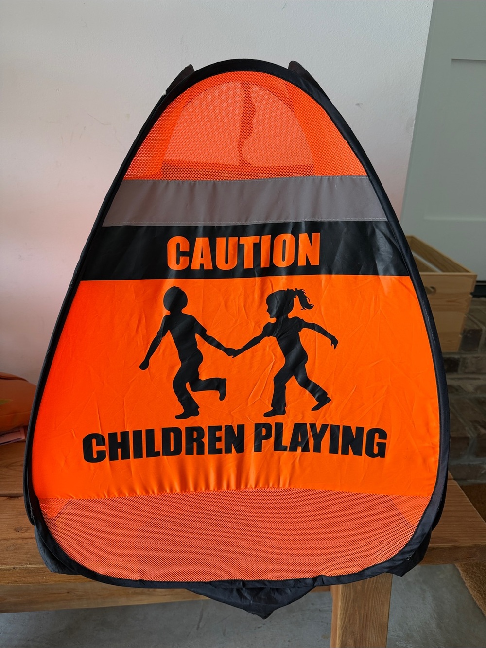 Caution Children Playing Safety Sign Pop-Up — Set of 2